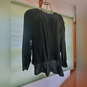 Women's black blouse by Carol Anderson Collection.  Size Large 100% rayon